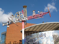 A whirligig by visionary artist Vollis Simpson is found on the grounds of the American Visionary Art Museum