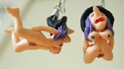 Naked witch earrings