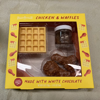 Chicken and Wafles Made With White Chocolate