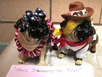 Pug figurines